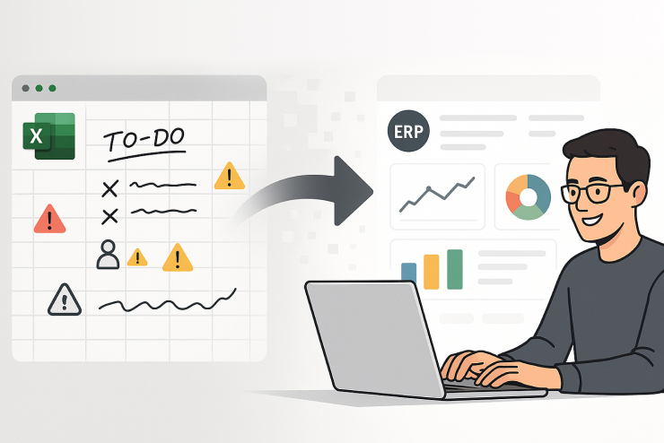 Perché le aziende abbandonano Excel e usano gli ERP per la gestione dei dati aziendali